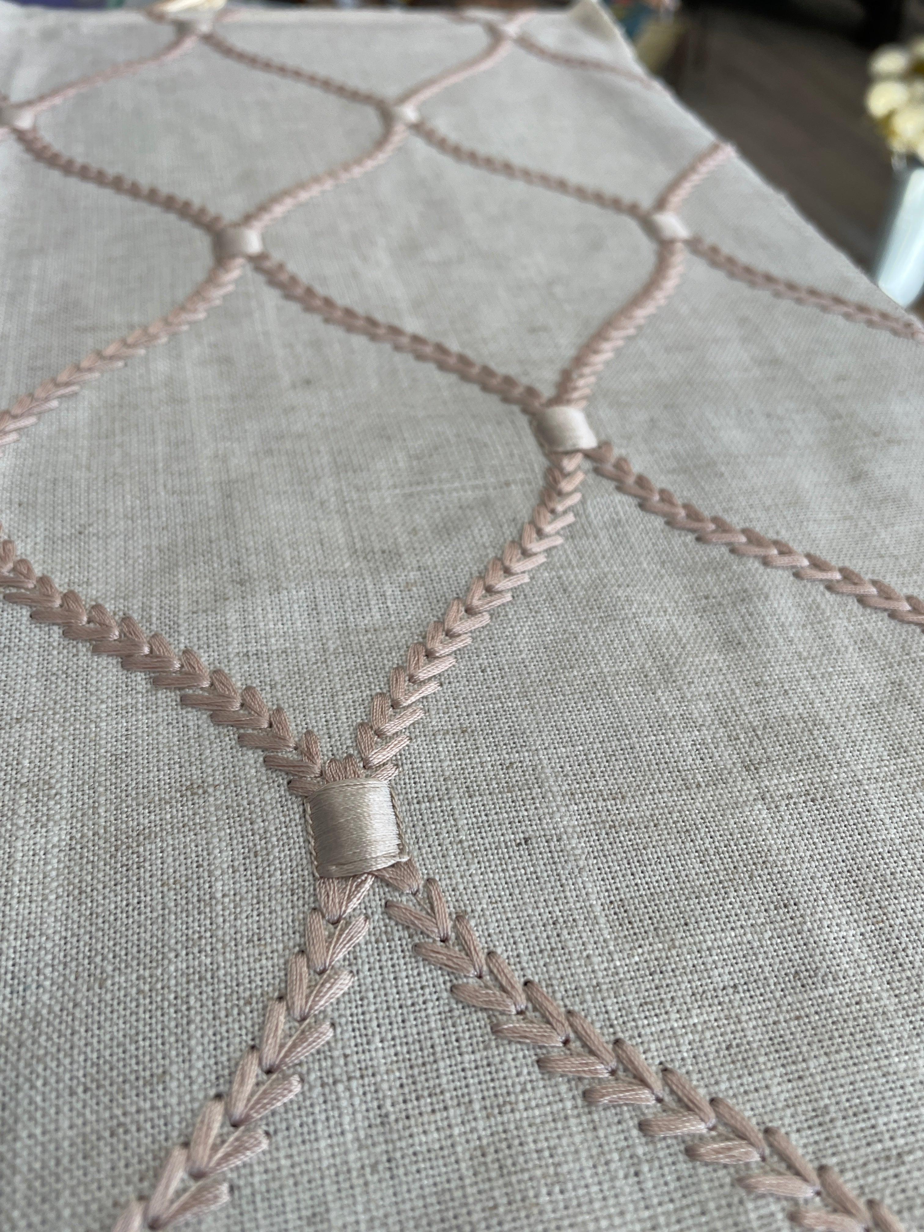 Table Runner - Deane Embroidery Blush