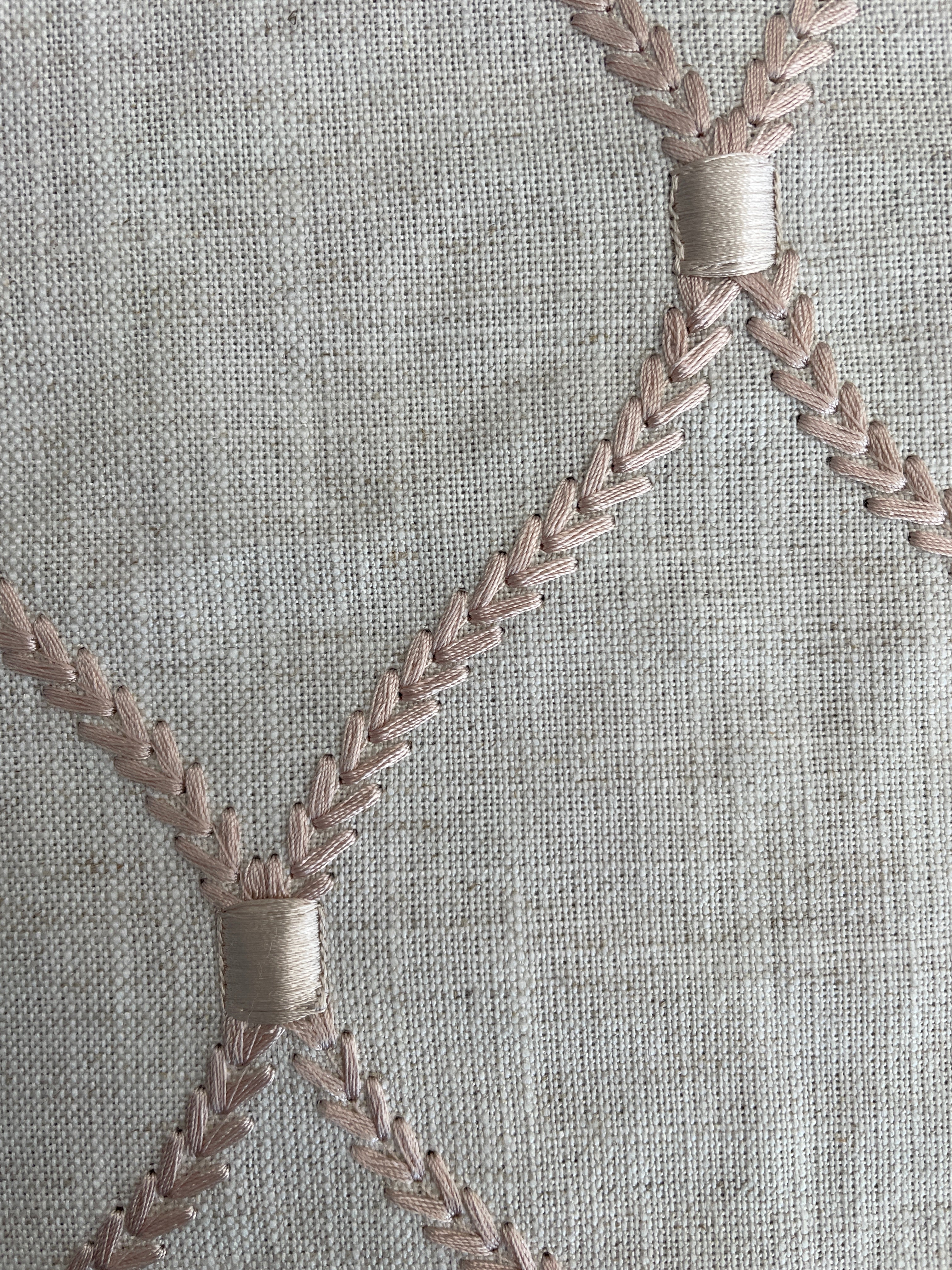 Table Runner - Deane Embroidery Blush