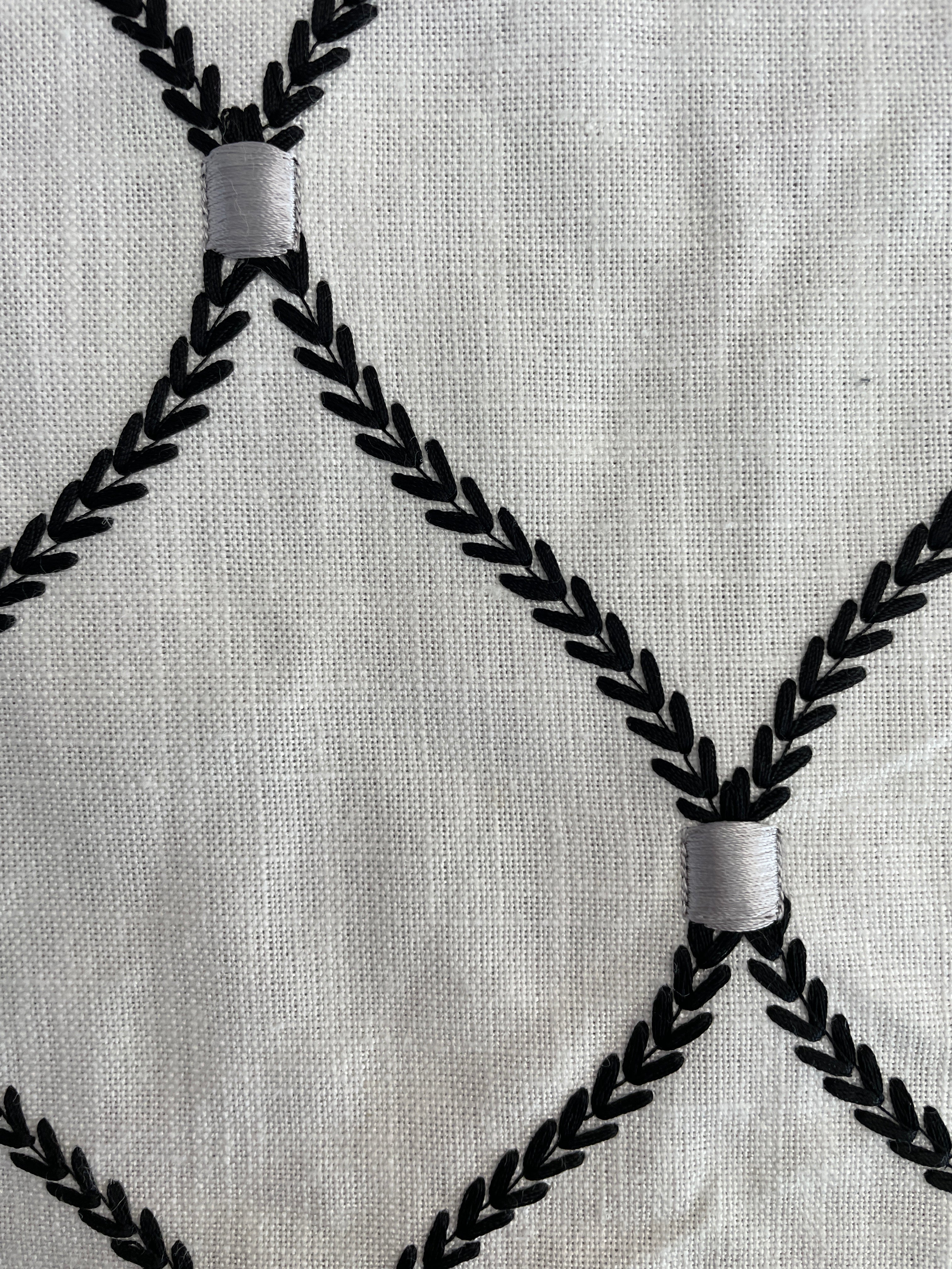 Table Runner - Deane Embroidery Zinc