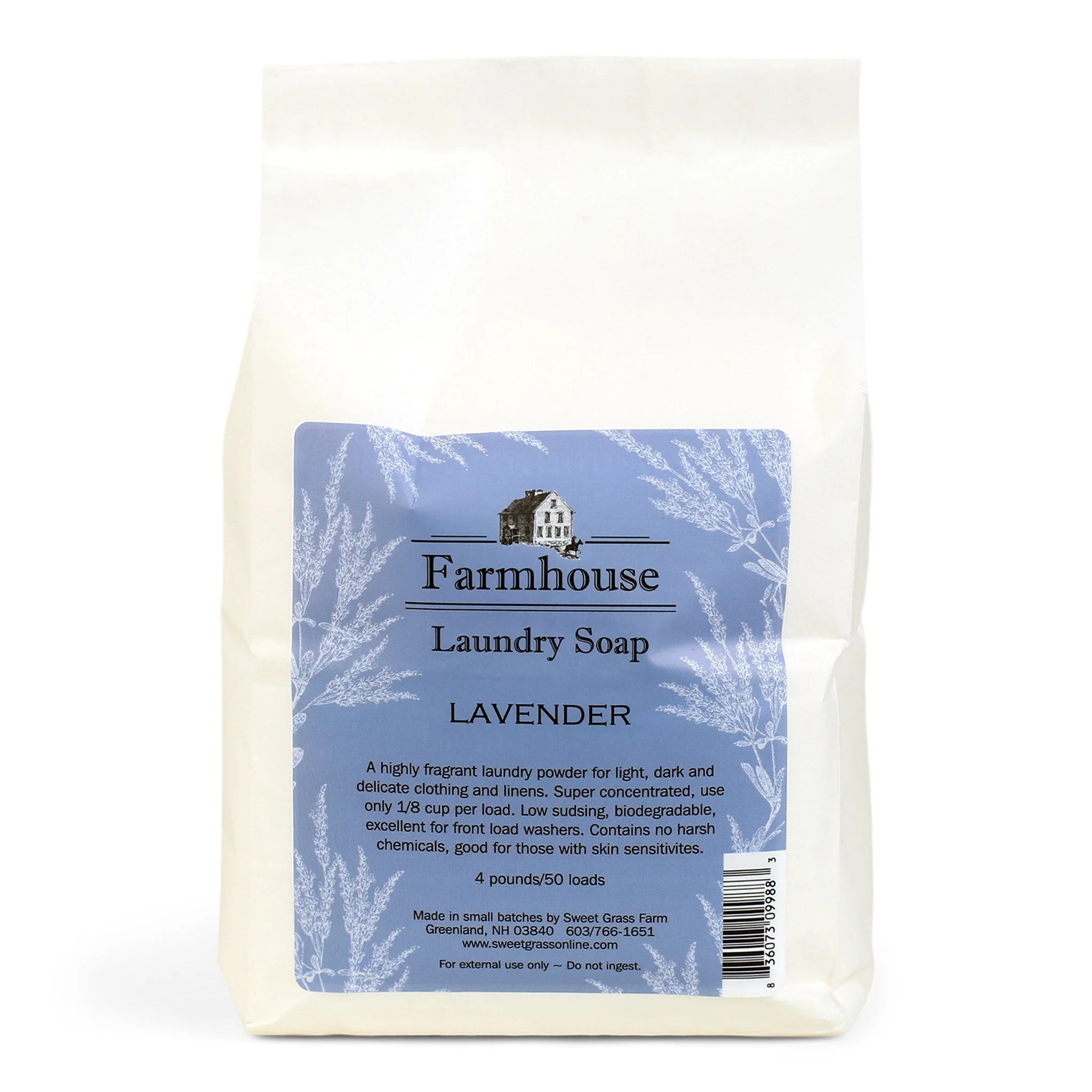 Sweet Grass Farm Powdered Laundry Detergent (4 lb) - Lavender