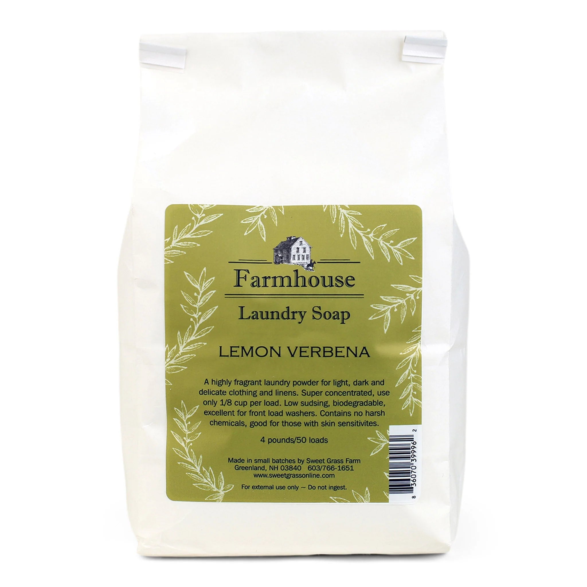 Sweet Grass Farm Powdered Laundry Detergent (4 lb) - Lemon Verbena