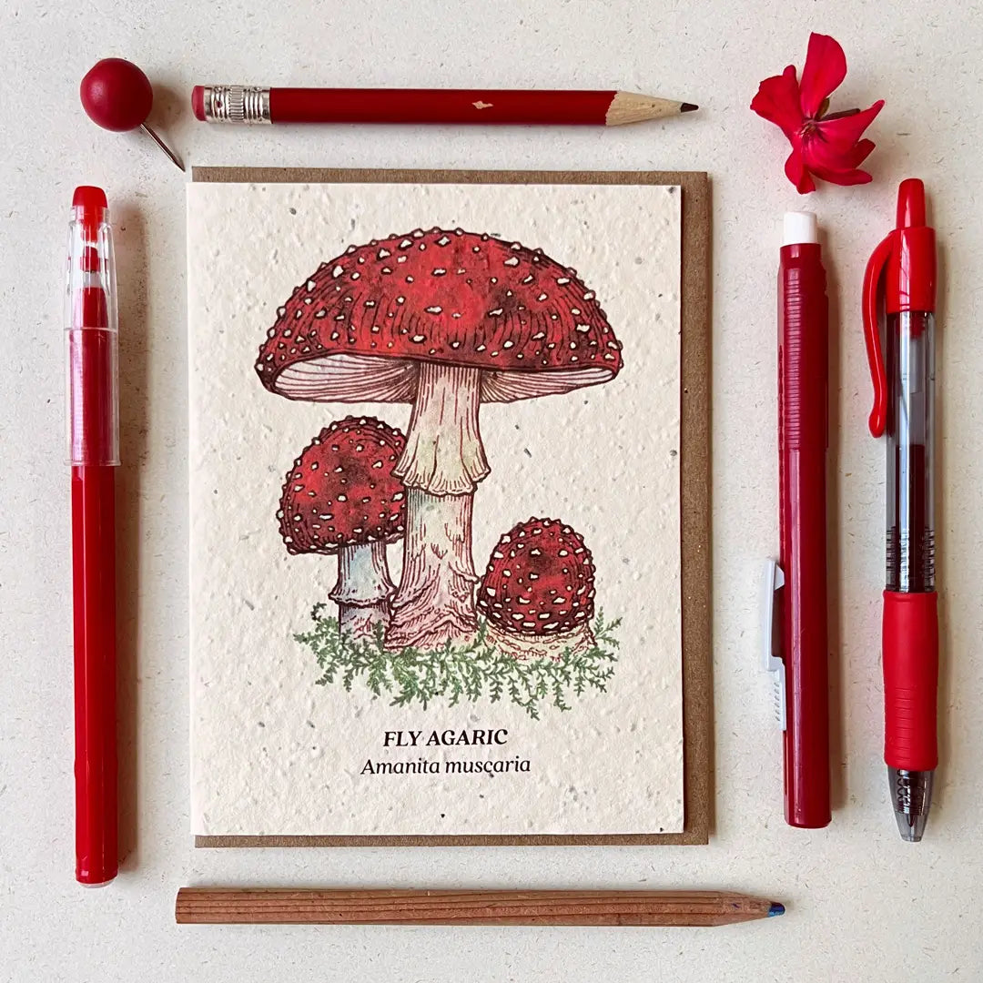 Fly Agaric Plantable Wildflower Seed Card